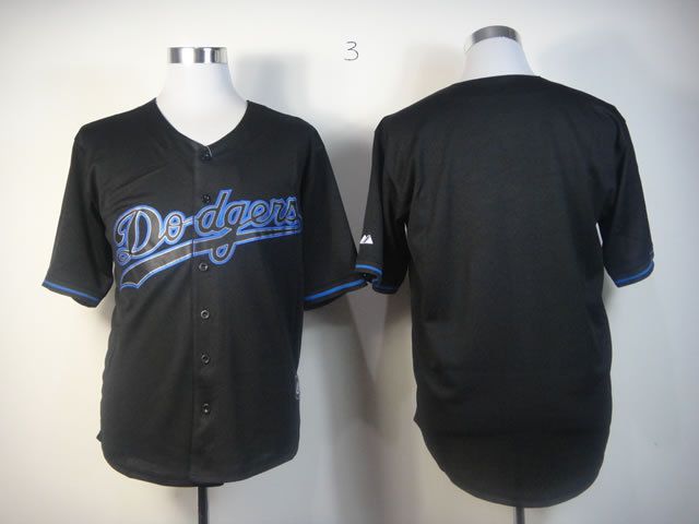 Men Los Angeles Dodgers Blank Black MLB Jerseys